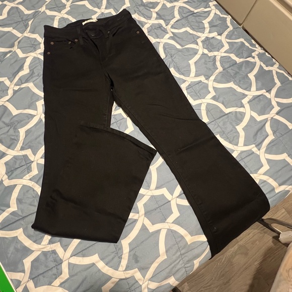 Levi Black Denim flared jeans - Picture 1 of 5